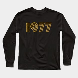 1977 Birth Year Glitter Effect Long Sleeve T-Shirt